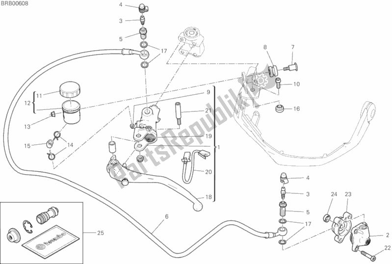 Todas las partes para Cilindro Maestro Del Embrague de Ducati Multistrada 950 Thailand 2020